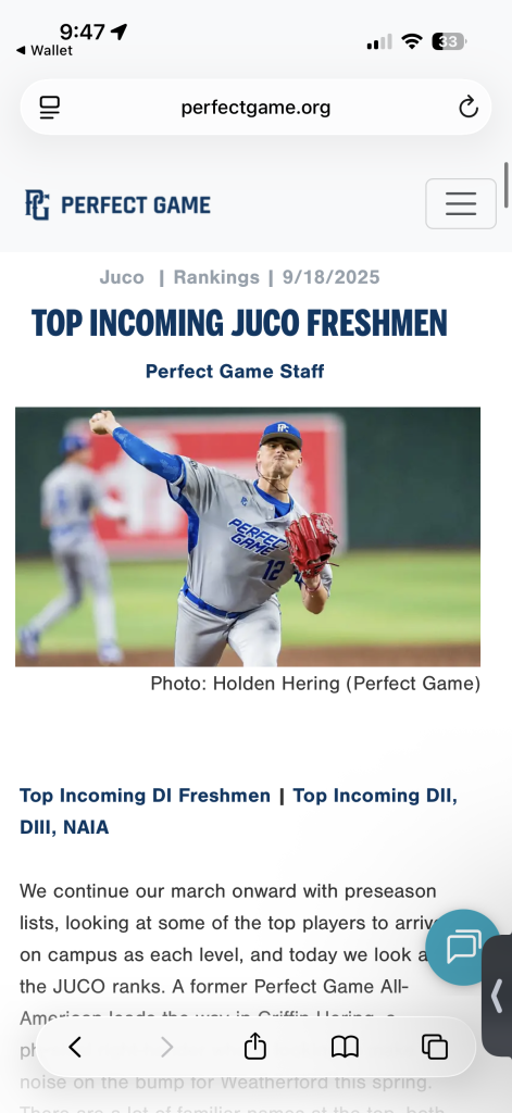 Top 100 Incoming JUCO Freshman