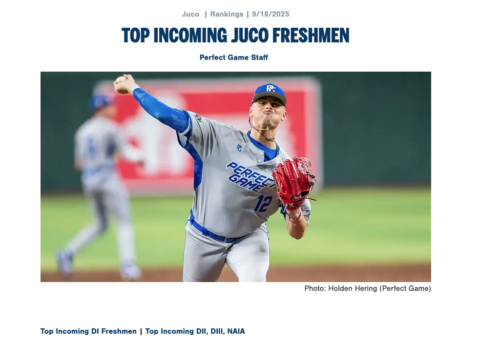 Top 100 Incoming JUCO Freshman